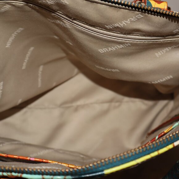 Brahmin Large Duxbury Retro Jungle Melbourne satchel with shoulder strap EUC - Picture 8 of 11